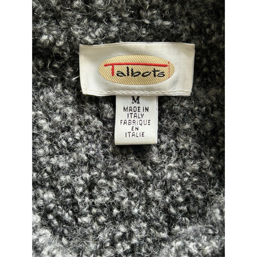 Talbots Italian Wool Blend Bouclé Button-Front Jacket Size Medium Vintage Gray - Picture 10 of 12